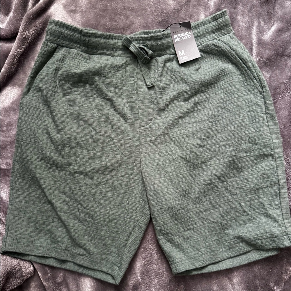 Denim&Co Relaxed Fit Men's Shorts in Olive